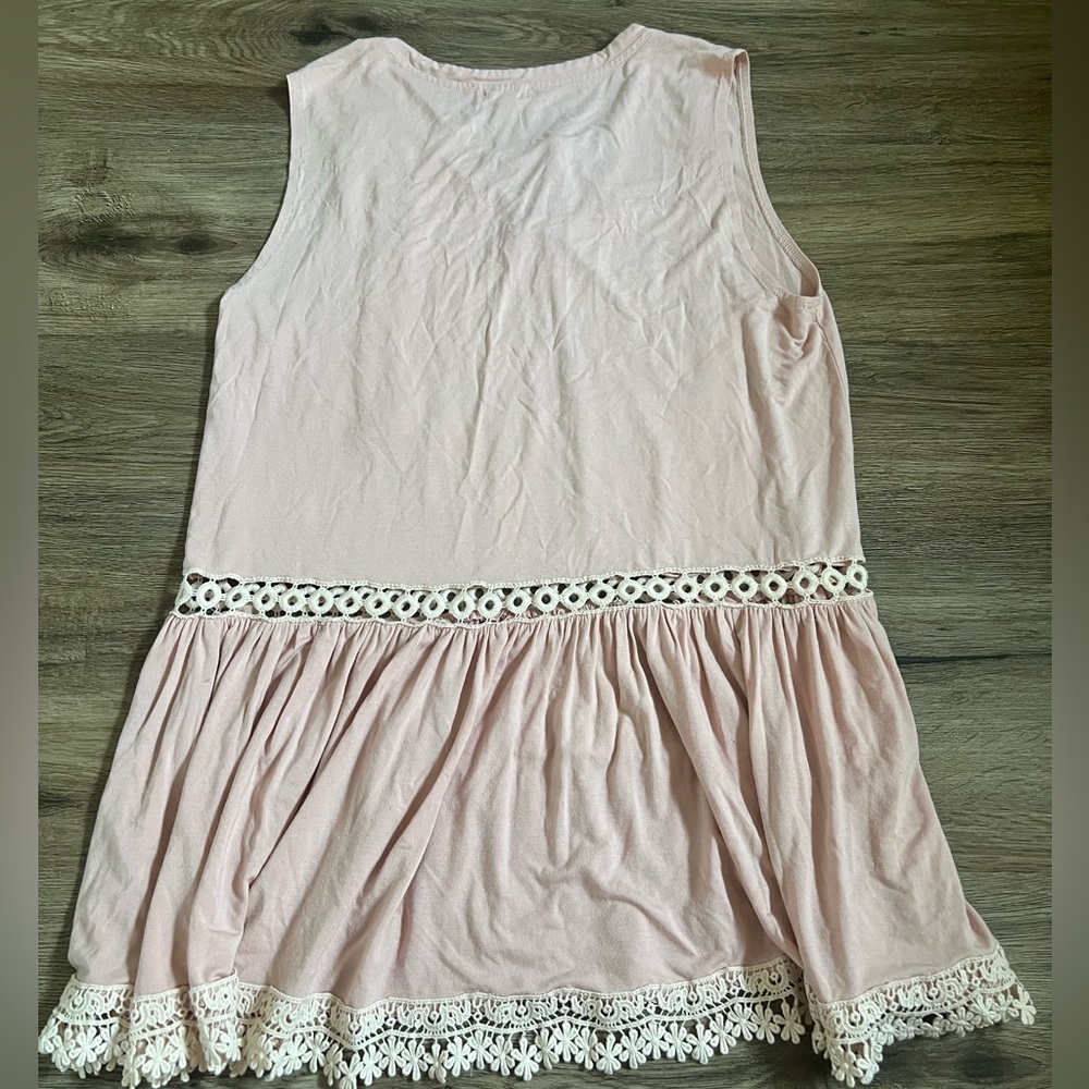 POL Lacey Tunic Tank Top Light Pink Size Medium - Picture 10 of 10